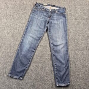 AG Adriano Goldschmied The Stilt Cigarette Leg Jeans Blue Medium Wash 28R